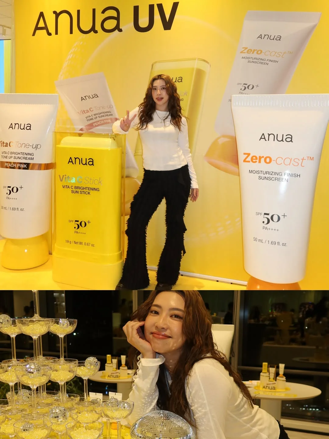 Photo by Alisa Ueno/植野有砂 on February 22, 2026. May be an image of ‎one or more people, hair, hair product, hand cream, lotion and ‎text that says '‎Anua UV Anua Zero-cast™ -Cast™ Zero- งหรพิ/พ ว PStY PT Ka Anua Anua itac WTAGEEOLNAVENS PEACAPIR 50+ itaC Tone-up TCBANGHTENING EUPSUNCREAM PEACH PEACHPINK PINK Anua 50+ Fa++++ FR+++ Anua VitaCStick Vitac CStick VITACBHIGHTENING VITAC RIGHTENING SUN NSTICK TICK BELIT 11691 az. Zero-cast™ Zero cast™ MOISTURIZING MOISTURIZINGFINISH SUNSCREEN FINISH 50+ 19g NetW. 0/NctW.D87az 7a7 SPF 50+ PA++++ 50mL/1 69fl 17 nua- יאר Anua‎'‎‎.